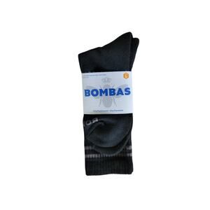 NEW Bombas Black Crew Calf‎ Socks Honeycomb Support Cushioned Size Large